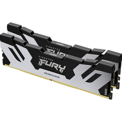 Kingston FURY Renegade KF564C32RSK2-64 64GB (32GB x2) DDR5 6400MT/s Silver/Black DIMM, AMD EXPO Certified Kingston FURY Renegade KF564C32RSK2-64 64GB (32GB x2) DDR5 6400MT/s Silver/Black DIMM, AMD EXPO Certified